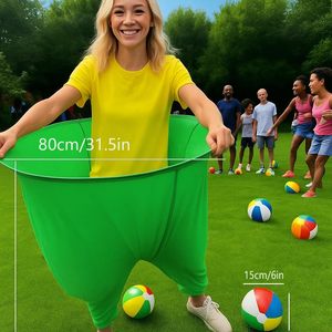 Granny Pants Yard Game for <b>Kids</b> Outdoor <b>Party</b> Lawn Giant Stretchy Pants with 8 Bouncy Balls Oversized Granny Pants Yard Game - Product Image 6
