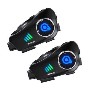 Q28 2X 2025 Nuevo Intercomunicador para Motocicleta para Casco, Auriculares para Motocicleta con Cámara, Grabador de Voz de 500M, Auriculares con Tarjeta SD - Product Image 1