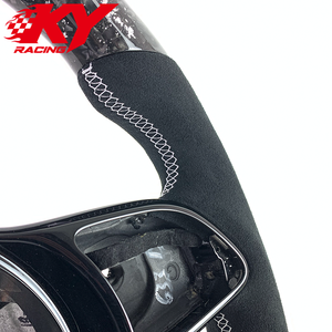 Volante deportivo personalizado de fibra de carbono forjada blanca y cuero para Mercedes Benz C E G CLE GLC GLE350 W204 W205 W213 W218 - Product Image 2