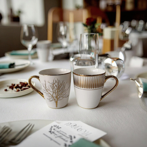 Ly sứ mạ vàng cao cấp, nhận thiết kế vàng tùy chỉnh, phù hợp cho tiệc cưới, khách sạn - Product Image 4