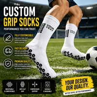 Chaussettes de football antidérapantes mi-mollet souples et élastiques personnalisées pour hommes, respirantes et antidérapantes pour l'exercice