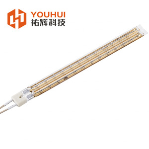 Youhui Halogen Infrared <b>Heating</b> Lamp <b>Tube</b> 2200W TL600mm Semi-Gold-Plated Quartz Electric <b>Heating</b> Equipment - Product Image 2