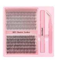 Kit de Cils DIY en Gros Maquillage Professionnel Extensions de Cils en Cachemire Cils en Grappe Logo Personnalisé Cils Synthétiques pour Techniciennes en Cils