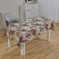 Nappe en PVC métallique brillante à motif floral RNPT, avec support tissé, imperméable et facile à nettoyer, pour table à manger