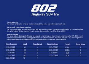 Pneumatico da Corsa ad Alte Prestazioni 802 per Drift 265/40ZR18, Gomma Radiale per Veicoli 4x4, Ideale per Giochi - Product Image 4