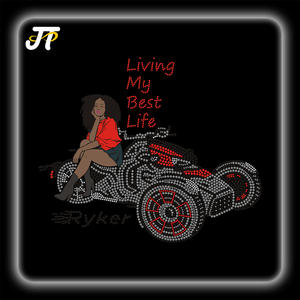 カスタムクリスタルホットフィックスABラインストーン転送デザインカスタムカラーアイロンスパンコールパッチ服用ラインストーン転送 - Product Image 3