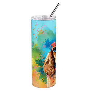 Vaso Delgado de Acero Inoxidable Cocker Spaniel Hippie Dawg - Product Image 3