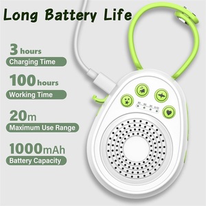 Alta calidad solo 74g 20 sonidos para dormir <span class=keywords><strong>latido</strong></span> del corazón canciones de cuna sonidos naturales Mini portátil recargable bebé máquina de ruido blanco - Product Image 2