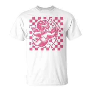 Retro <b>Cute</b> Cupid <b>Sunglasses</b> Valentines Day T-Shirt For Women - Product Image 2