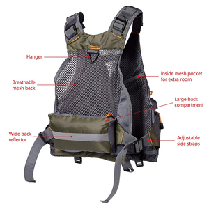 Sac de pêche unisexe réglable, léger, portable, multi-poches, imperméable et durable, fabriqué en Oxford, pour la pêche. - Product Image 3