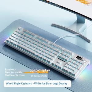 Clavier mécanique sans fil Bluetooth triple mode avec écran rétroéclairé, programmable et personnalisable pour le gaming - Product Image 4