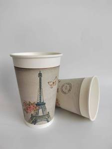 Logo OEM <span class=keywords><strong>300ml</strong></span> 6 oz 8oz 12oz 14 cốc giấy cà phê dùng một lần giấy thủ công có thể tái chế hai lớp dày Có Nắp - Product Image 6