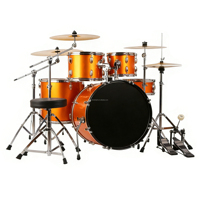 Drum Set Kit With 3 Cymbal with Cymbal Stand and Drum Stool Floor Tom Snare Kick Drum