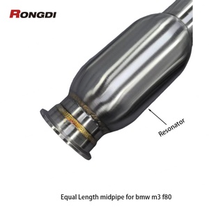High-Performance 76mm Equal Length Midpipe for BMW M3 M4 F80 F82 F83 S55 3.0T (2014-2019) Resonated Exhaust Pipe - Product Image 4