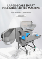 Cortadora de Verduras Comercial Multifuncional, Adecuada para Cortar, Rebanar y Triturar Pepinos, Apio y Verduras de Hoja.