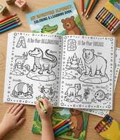 Livre de coloriage A5 personnalisé noir et blanc pour enfants avec reliure parfaite, papier fantaisie, impression offset, pack anti-stress