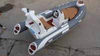 Bateau pneumatique de luxe 390 de 13 pieds, design moderne, fond rigide en fibre de verre, fabriqué en Chine