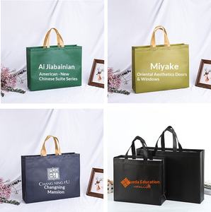 Sac à main publicitaire pliable en <span class=keywords><strong>toile</strong></span> non tissée avec fermeture à glissière, logo imprimé, sacs de courses à transfert thermique pour supermarché - Product Image 6