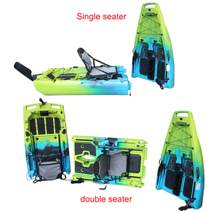 Kayak Tandem Modulaire Facile à Transporter 13,8FT pour <span class=keywords><strong>2</strong></span> Personnes, Bateau de Pêche à Pédales Non <span class=keywords><strong>Gonflable</strong></span>, Canoë à Montage Facile - Product Image 6