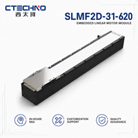 CTECHNO SLMF2D-31-620 Módulo de Motor Lineal Compacto Integrado, 135N de Empuje Máximo, Plataforma de Posicionamiento, Recorrido de 620mm