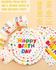 <span class=keywords><strong>Assiette</strong></span> en papier colorée joyeux anniversaire <span class=keywords><strong>de</strong></span> 7 pouces décoration <span class=keywords><strong>de</strong></span> <span class=keywords><strong>Table</strong></span> <span class=keywords><strong>de</strong></span> fête assiettes en papier rondes jetables <span class=keywords><strong>ensemble</strong></span> <span class=keywords><strong>de</strong></span> vaisselle - Product Image 2