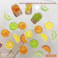 30 Stuks 3D Hars Citroenschijfje Nagel Charmes Zomer OrangeLime Fruit Nageldecoratie DIY Manicure Nail Art Accessoires voor Nagelsalon