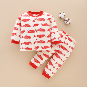 Conjunto de Ropa de Algodón para Bebé, Grueso, de Dos Piezas, Unisex, para Otoño e Invierno - Product Image 2