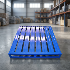 FinePunch 5 Layer Heavy Duty Blue Metal Pallet with MS Powder Coating Automated Retrieval <b>Hanging</b> Type Pallet Support Bar - Product Image 1
