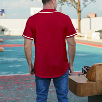 Maillots de baseball de style de rue pour hommes chemises à manches courtes boutonnées uniformes T-shirts tricotés avec sérigraphie pour le sport