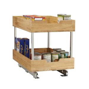 Cocina de bambú deslizable hacia fuera despensa cajón estantes almacenamiento debajo del fregadero organizador extraíble armario organizador - Product Image 1