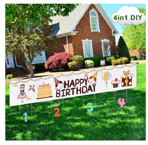 Meilleure vente en plastique blanc pour Happy Birthday Vente de garage Location Guidepost Panneaux de pelouse vierges Panneaux de pelouse vierges - Product Image 6