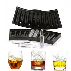 1 kit de cubes à glace en forme de crâne avec pistolet, original, en forme de crâne, plateau de Cube à glace, moule au chocolat, pour fête Bar à domicile, outil de whisky, vin frais