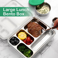 Lonchera Aohea de Acero Inoxidable 304 para Exteriores, Portátil, Hermética, para Niños, Adultos y la Escuela
