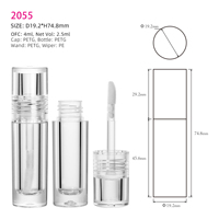 OMI 2.5ml Costom Envase Brillant À Lèvres Mignon Rose Teinte À Lèvres Bouteille Graduée Couleur En Plastique Brillant À Lèvres Emballage
