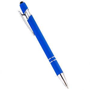 Stylo publicitaire fantaisie en métal et caoutchouc, style simple, avec pointe tactile - Product Image 5