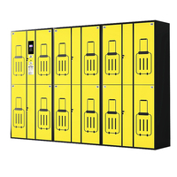 Casiers à bagages intelligents avec serrure à combinaison, structure moderne assemblée, étanche, approuvé par la FMA, pour les aéroports, les sites touristiques, les centres commerciaux, les gymnases