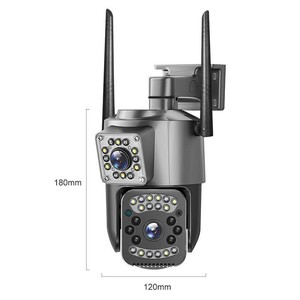 OEM <b>Outdoor</b> <b>Wireless</b> PTZ <b>Camera</b> 1080P Dual Lens Night Vision 60M IR With Voice Intercom And Alarm Function - Product Image 1