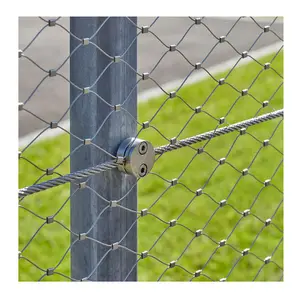 Stainless Steel Wire Rope Mesh For Fencing Decoration Metal Wire Rope Mesh