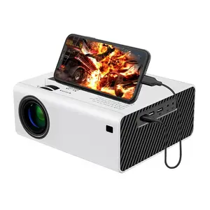 8000 루멘 600P HD LCD Led 프로젝터 Y6 지원 유선 및 무선 화면 공유 휴대 전화 즐길 200 "큰 화면 극장