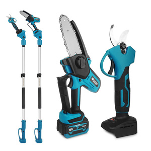 Sécateur de jardin électrique sans fil avec perche télescopique, ciseaux à batterie portables pour la taille des arbres et plantes | Pince de batterie - Product Image 1