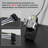 Kit Perakitan Pemanas Hotend Asli Bambu Lab A1/A1 Mini Printer 3D 300C Pemanas Keramik Termistor Suku Cadang QuickChange