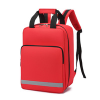 Trousse de premiers secours portable grande capacité en tissu Oxford orange/noir avec poignée droite, personnalisable, pour extérieur, maison, urgence automobile