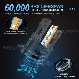 2 Piezas de Faros Delanteros LED H7 para Automóvil, Aluminio, 30000LM, Chips CSP, Brillo de 6000K, Luz Blanca, Conexión Plug and Play - Product Image 6