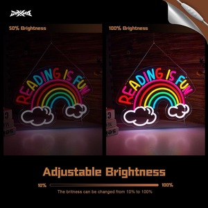 Insegna LED al Neon 'La Lettura è Divertente' con Timer e Presa Intelligente, Alimentata USB, per Decorazione Camera Studio Bambini, 41x32 cm - Product Image 5