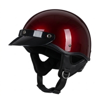 Casque de moto vintage style baseball pour homme et femme, inspiré des personnages de gangsters japonais, toutes saisons, demi-casque vintage, casquette de moto
