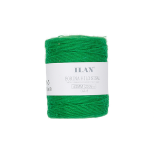 Bobine de ficelle de sisal Ilan 2 mm vert herbe 250 g pour travaux manuels - Product Image 2