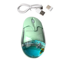 Sparkle Souris D'ordinateur Personnalisé 3D Flottant Nouveau Style Liquide Aqua Eau Huile Flottant Liquide Ordinateur Rechargeable Souris Sans Fil