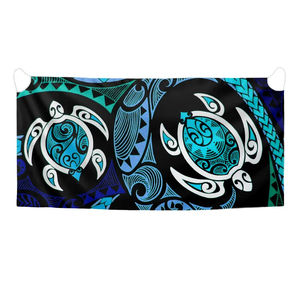 <span class=keywords><strong>Tortue</strong></span> bleue Maori personnalisée <span class=keywords><strong>tatouage</strong></span> Style mousseline de soie plage couvrir robe vêtements de plage hauts tunique Bikini couverture Ups sarongs d'été - Product Image 3