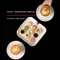 Mug Kopi Keramik Buatan Tangan Kreatif Terkenal di Internet, Espresso Italia Putih, Kotak Hadiah, Aman untuk Mesin Cuci Piring dan Microwave, Untuk Penggunaan di Rumah/Kantor