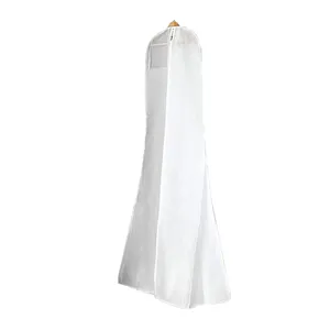 Produsen kustom tas garmen ekstra panjang gaun pernikahan tas garmen non-tenun untuk gaun pengantin